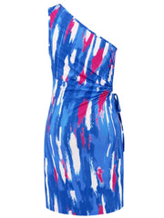 Cutout Printed Sleeveless Mini Dress - Trendsi