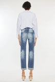 Kancan High Rise Cuffed Straight Jeans - Trendsi