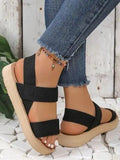 Open Toe Platform Sandals - Trendsi