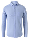 Men's Plus Size Button Down Collared Neck Shirt - Trendsi