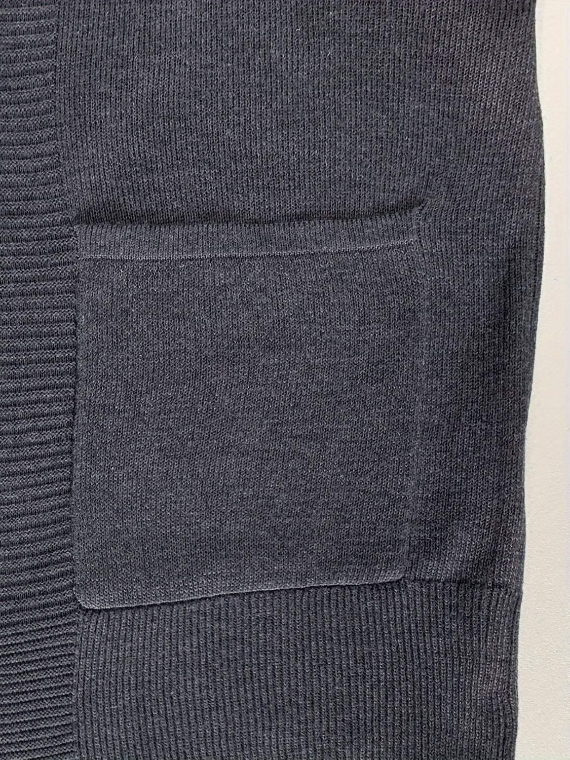 Open Front Long Sleeve Sweater Cardigan - Trendsi - Flyclothing LLC