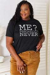 Simply Love Letter Graphic Round Neck T-Shirt - Trendsi - Flyclothing LLC