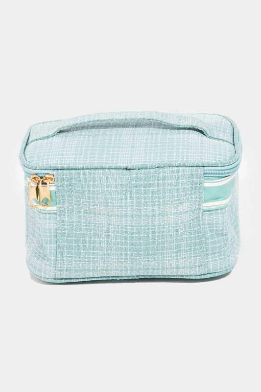 Fame Love & Peace Striped Handle Bag - Trendsi