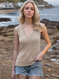 Tie Shoulder V-Neck Sweater Vest - Trendsi