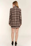 And The Why Full Size Plaid Brushed One Button Blazer - Trendsi - Flyclothing LLC