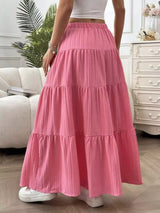 Flowy Tiered Maxi Skirt - Trendsi - Flyclothing LLC