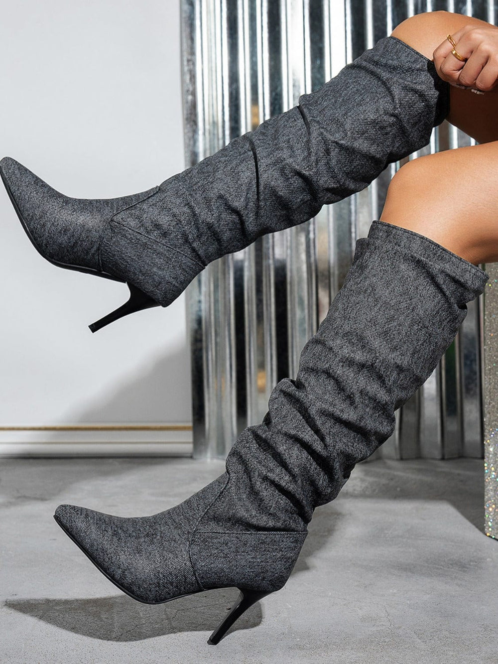 Point Toe Stiletto Boots - Trendsi