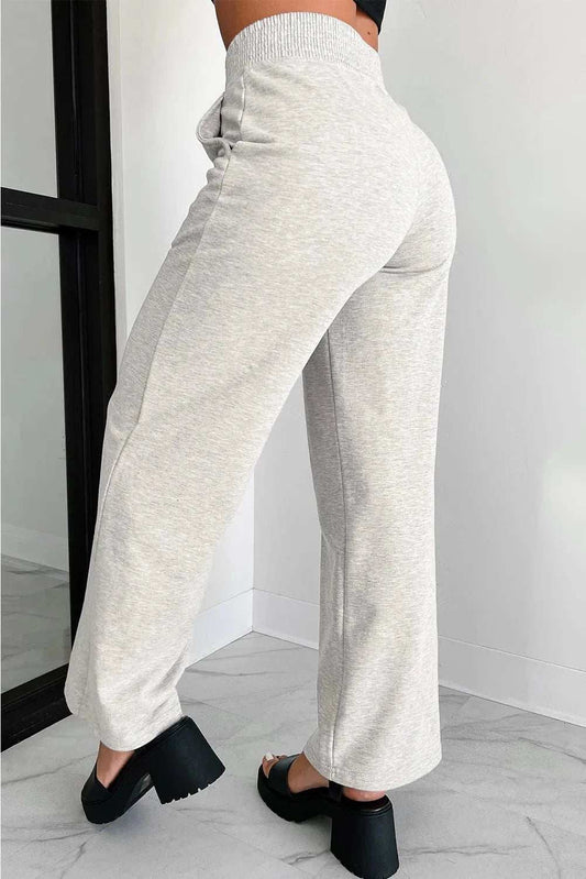 Elastic Waist Active Pants with Pockets - Trendsi - Flyclothing LLC