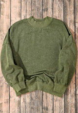 Mock Neck Dropped Shoulder Sweatshirt - Trendsi - Flyclothing LLC