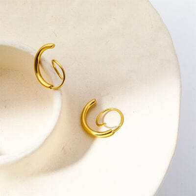 Stainless Steel Spiral Earrings - Trendsi - Flyclothing LLC