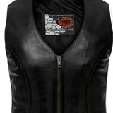 Savannah Women's Western Style Motorcycle Leather Vest - First Manufacturing Company - Flyclothing LLC