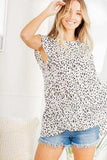 Heimish Full Size Tiered Ruffled Animal Print Round Neck Blouse Plus Size - Trendsi - Flyclothing LLC