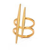 Stainless Steel Asymmetrical Ring - Trendsi - Flyclothing LLC