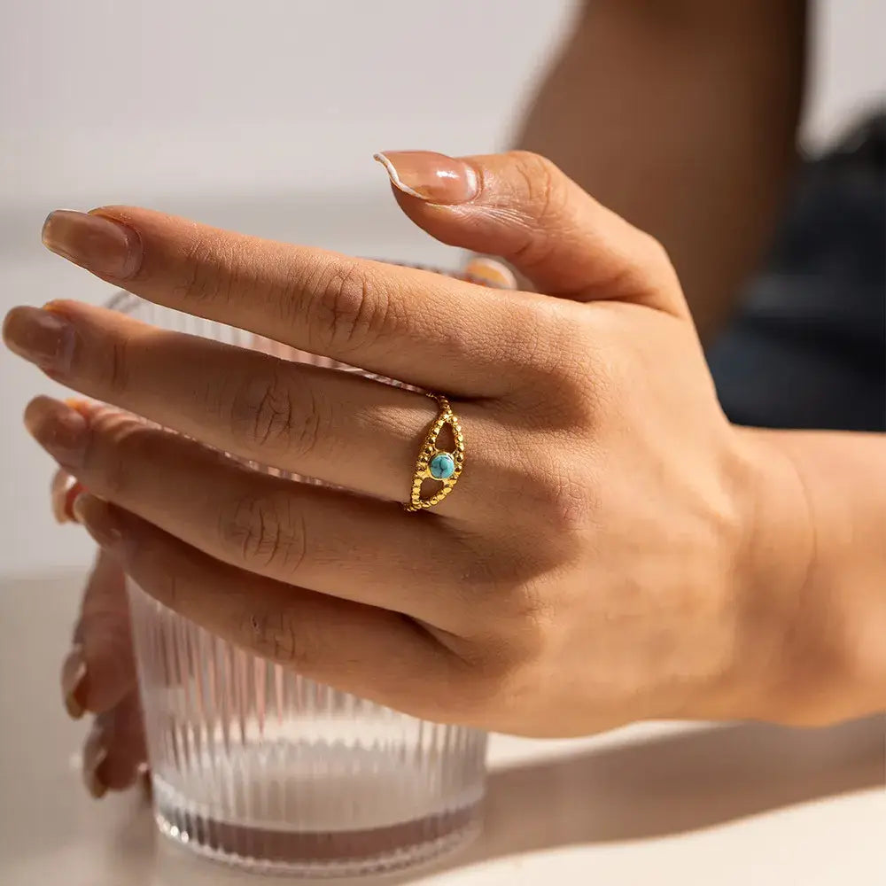 Turquoise Eye Design Ring - Trendsi - Flyclothing LLC