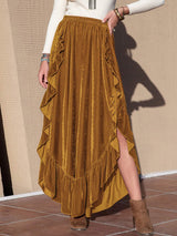 Slit Ruffled Wide Leg Pants - Trendsi - Flyclothing LLC