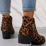 Point Toe Block Heels Boots - Trendsi - Flyclothing LLC