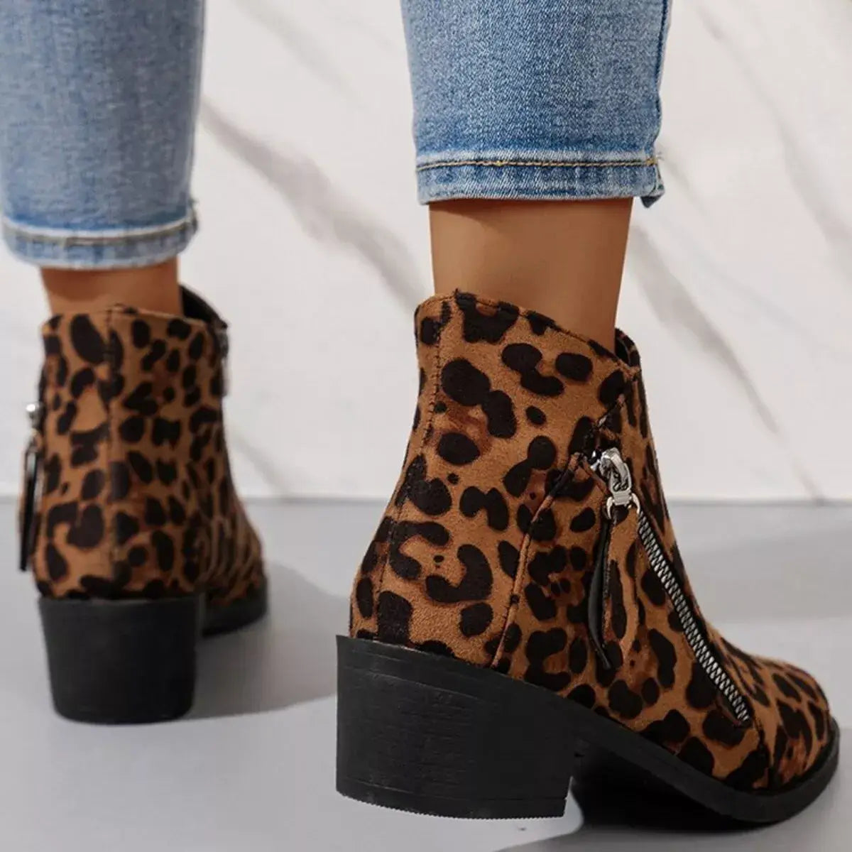 Point Toe Block Heels Boots - Trendsi - Flyclothing LLC