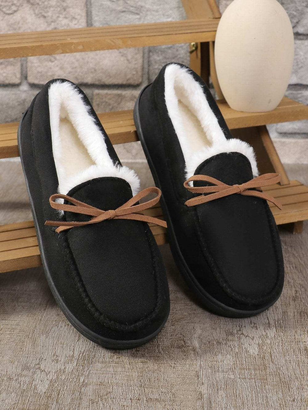 Bow Round Toe Flat Slip-Ons - Trendsi - Flyclothing LLC