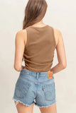 HYFVE Mineral Wash Rib Knit Tank - Trendsi