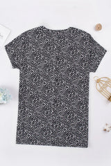Animal Print Round Neck Tunic Tee with Pockets - Trendsi - Flyclothing LLC