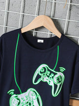 Children's Graphic Round Neck T-Shirt and Pants Set - Trendsi - Flyclothing LLC