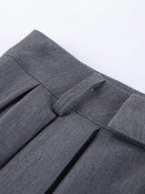 High-Waisted Wide-Leg Pleated Pants - Trendsi - Flyclothing LLC