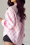 Geometric Print Textured Flap Pocket Shacket - Trendsi