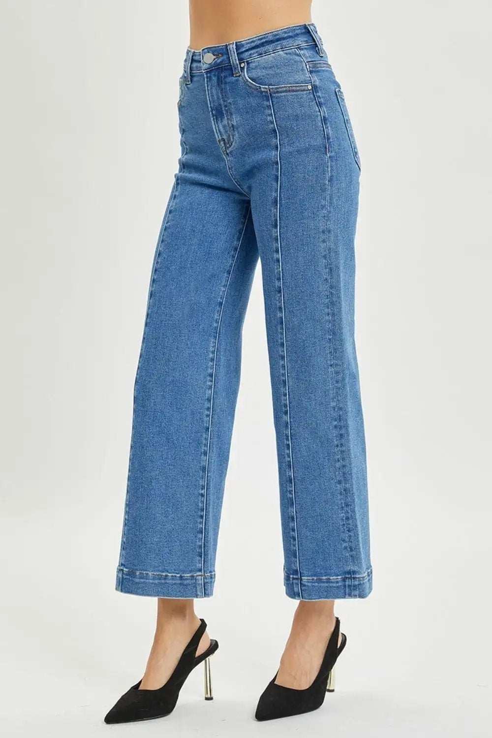 RISEN Full Size High Rise Wide Leg Jeans - Trendsi - Flyclothing LLC