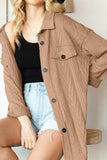 Button Up Drop Shoulder Jacket - Trendsi - Flyclothing LLC