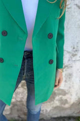 Full Size Collared Neck Long Sleeve Blazer - Trendsi - Flyclothing LLC