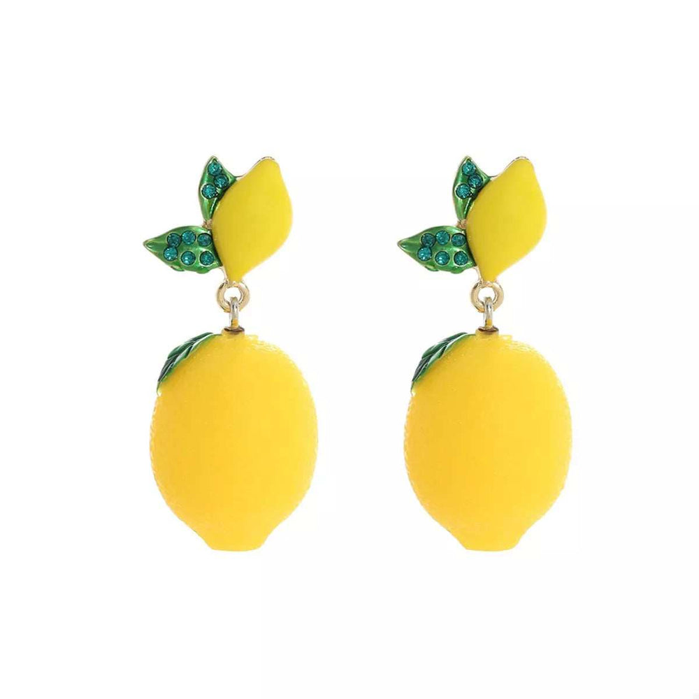 Lemon Fruit Drop Earrings - Trendsi - Flyclothing LLC