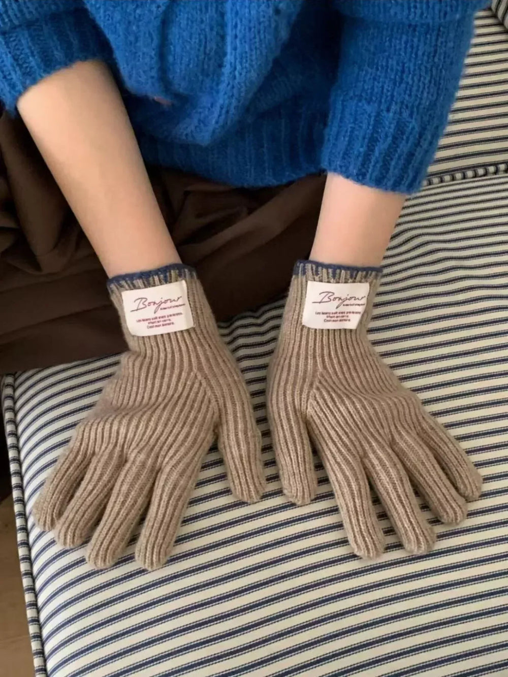 Ribbed Knit Gloves - Trendsi - Flyclothing LLC