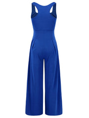 Square Neck Wide Strap Jumpsuit Trendsi