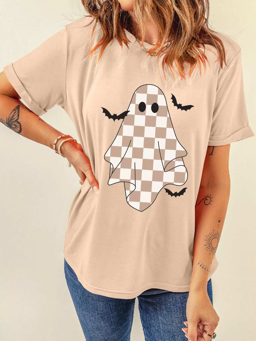 Ghost Bat Halloween Holiday Graphic Tee - Trendsi - Flyclothing LLC