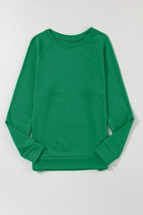 Round Neck Long Sleeve Sweatshirt - Trendsi - Flyclothing LLC