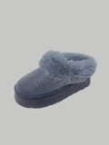 WILD DIVA Embellished Faux Fur Platform Booties - Trendsi