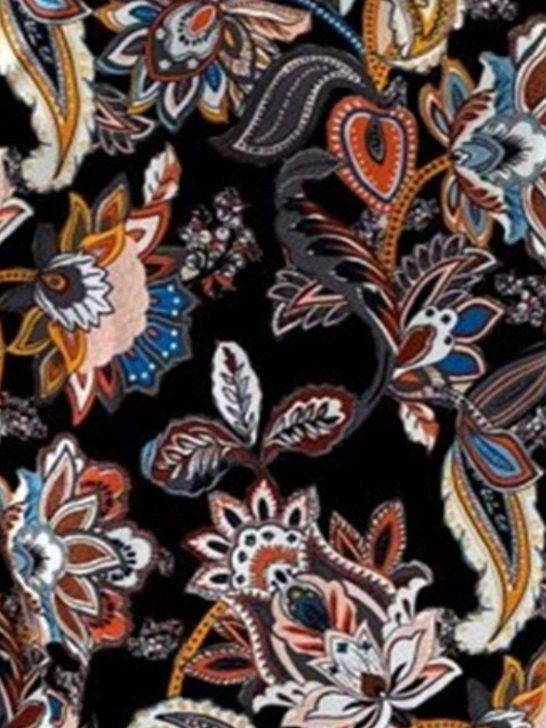 Printed Notched Sleeveless Top - Trendsi - Flyclothing LLC