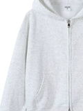 Full Size Casual Zip-Up Long Sleeve Hoodie Plus Size - Trendsi - Flyclothing LLC