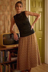 Mittoshop Printed Midi Skirt - Trendsi - Flyclothing LLC