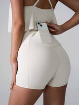 High Waist Active Shorts - Trendsi - Flyclothing LLC