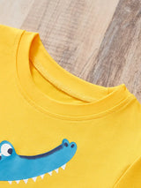 Children's Crocodile Short Sleeve T-Shirt & Shorts Set - Trendsi - Flyclothing LLC