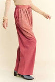 Davi & Dani Rhinestone Drawstring Wide Leg Pants - Trendsi