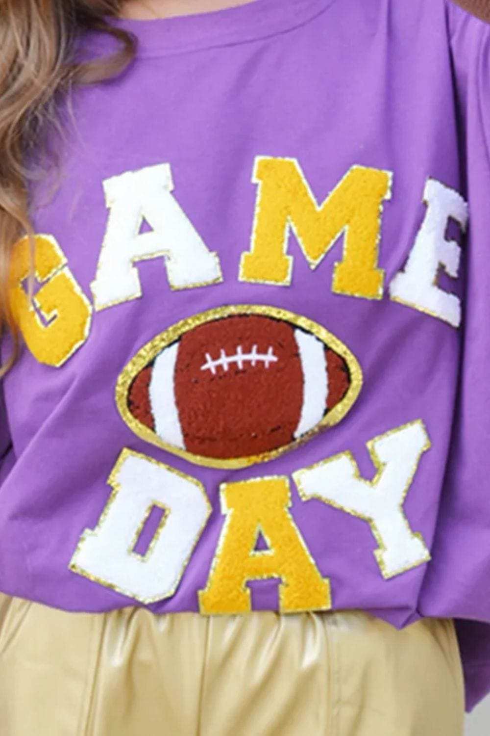 GAME DAY Football Long Sleeve Sweatshirt - Trendsi - Flyclothing LLC