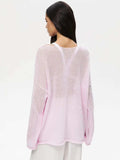 Round Neck Long Sleeve Knit Cover Up - Trendsi - Flyclothing LLC