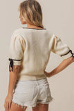 BiBi Contrast Binding Buttoned Cardigan - Trendsi - Flyclothing LLC