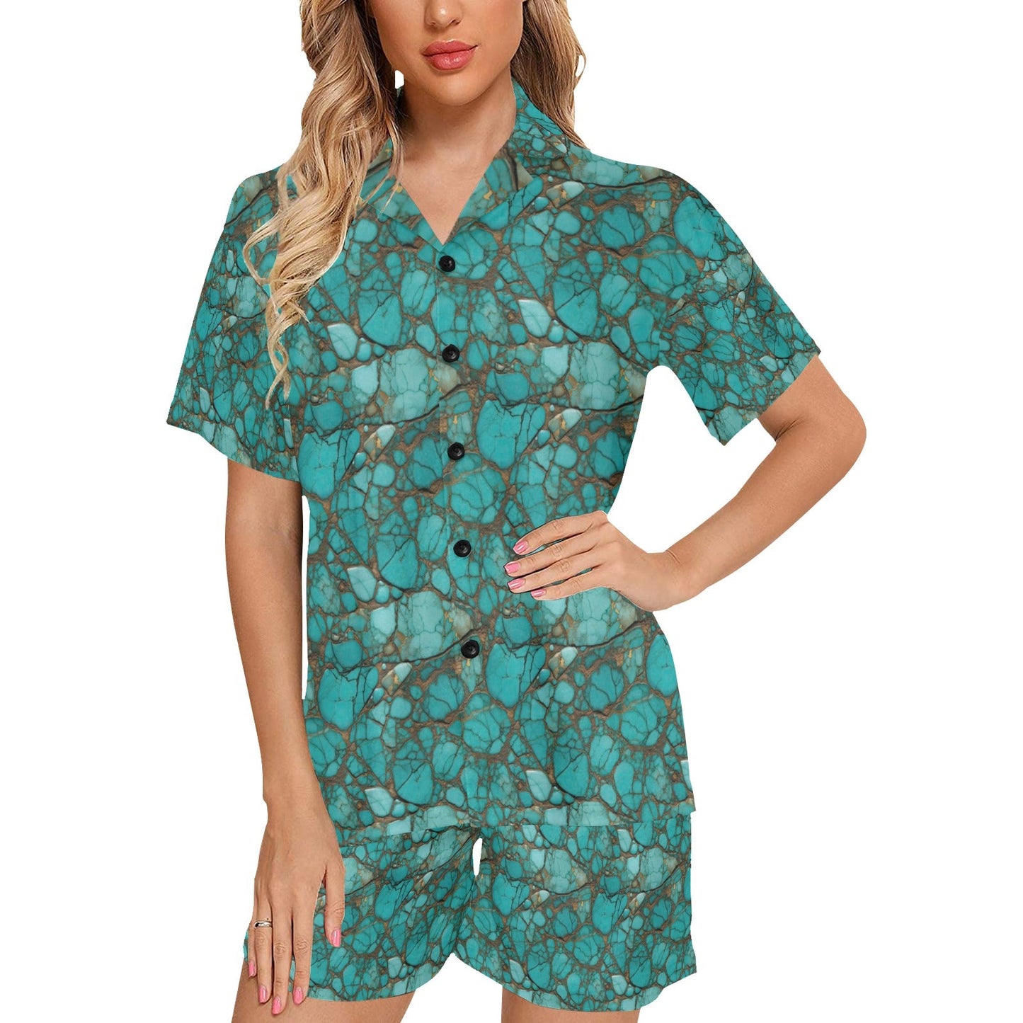 Baha Ranch All Turquoise Women's Pajama Set
