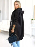 Full Size Zip Up Longline Hooded Outerwear Plus Size - Trendsi - Flyclothing LLC