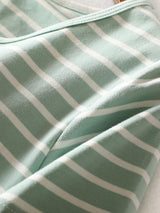 Striped Round Neck Short Sleeve Dress - Trendsi - Flyclothing LLC