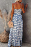 Printed Tied Maxi Cami Dress - Trendsi