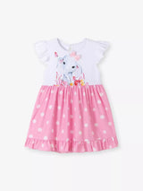 Children's Elephant Polka Dot Ruffle Hem Dress - Trendsi - Flyclothing LLC